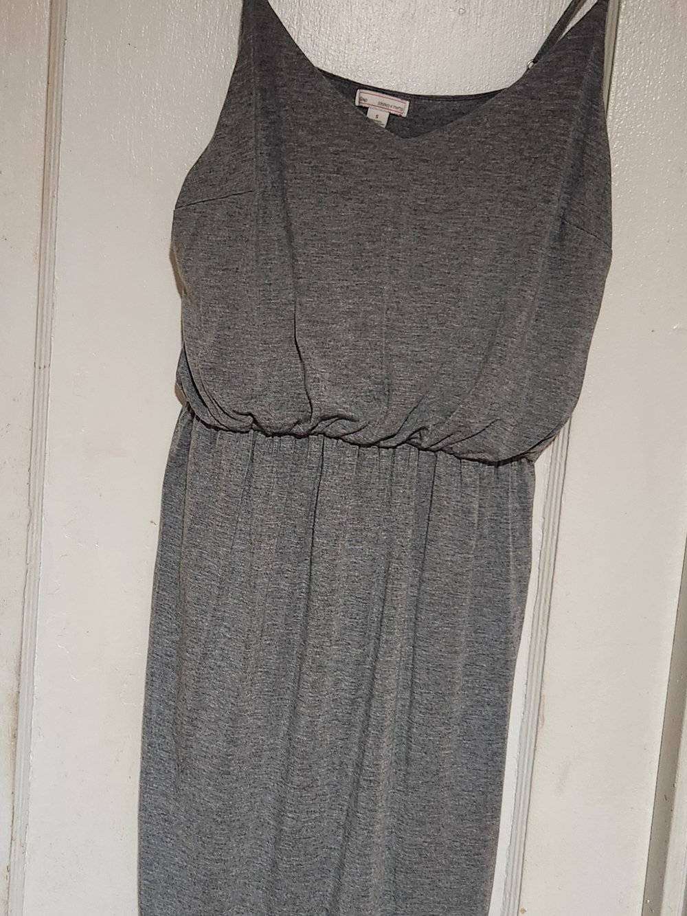 GAP Grey Sleeveless Maxi Dress with Elastic Waist